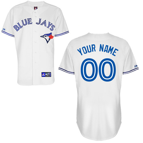 Customized Youth MLB jersey-Toronto Blue Jays Authentic Home White Cool Base Baseball Jersey